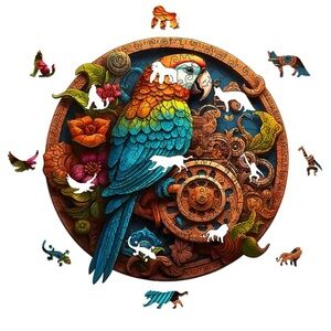 Vibrant Parrot Gear Puzzle